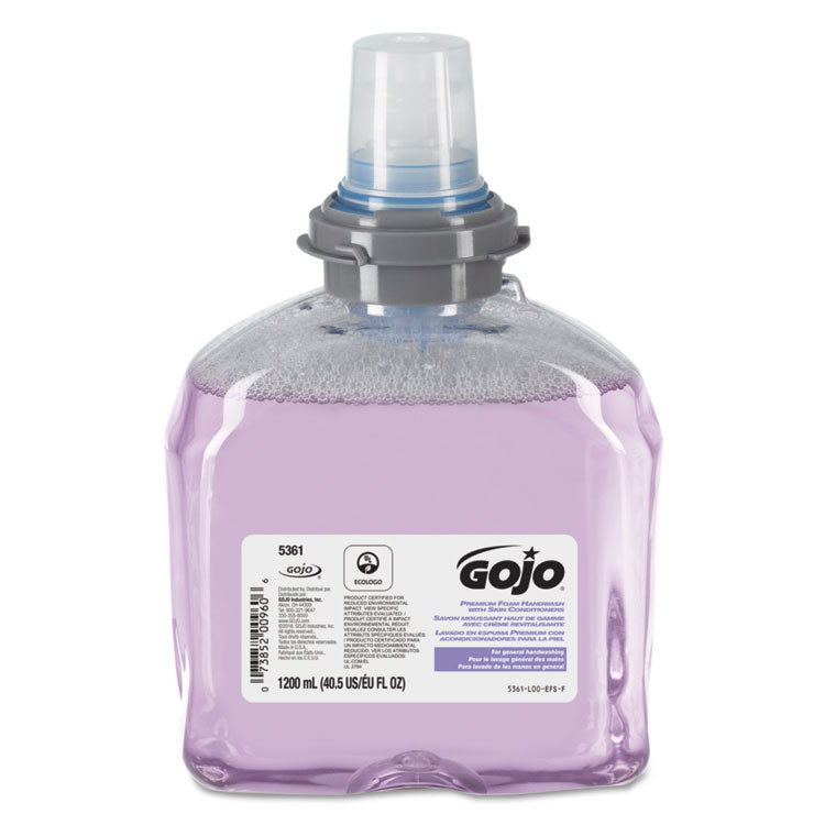 GOJO - TFX Luxury Foam Hand Wash, Fresh Scent, 1,200 mL Refill, 2/Carton