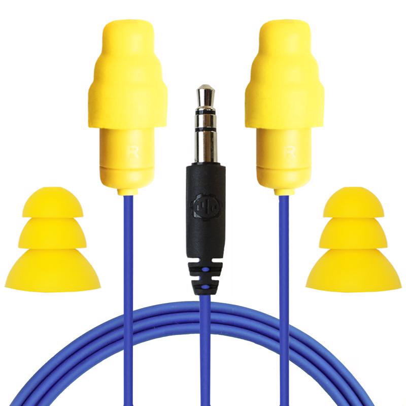 PLUGFONES - Plugfones Guardian 29 dB Nylon/Silicone/Soft Foam 3.5 MM Jack Earplugs/Earphones Yellow 1 pair