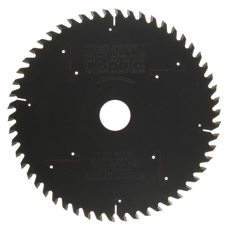 TENRYU - Tenryu 210 mm D X 30 mm Plunge Cut PTFE Coated Saw Blade 54 teeth 1 pc