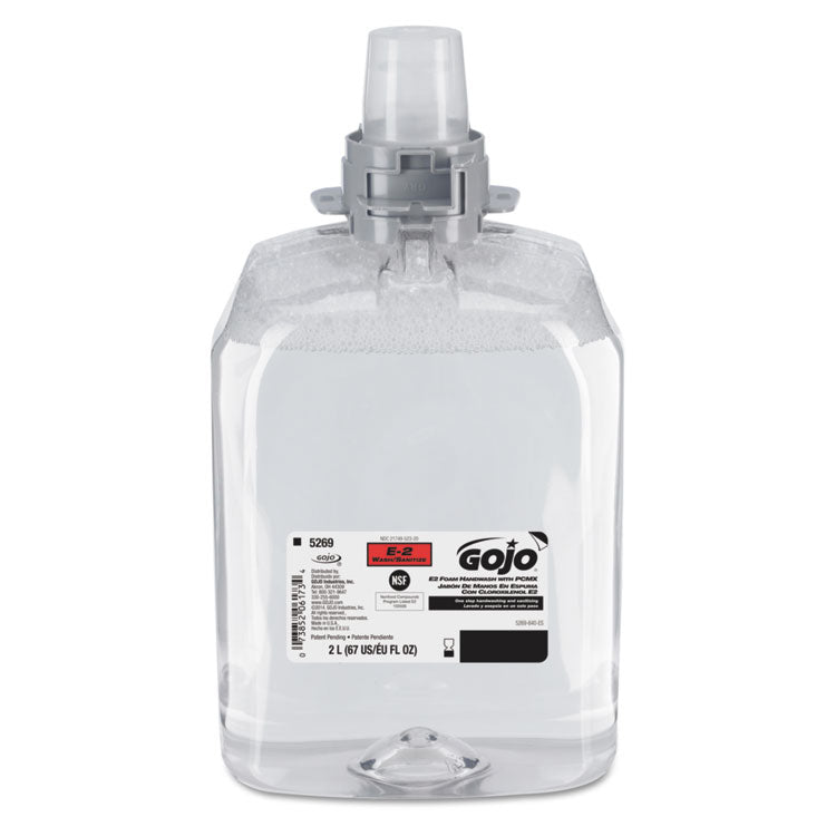 GOJO - E2 Foam Handwash with PCMX for FMX-20 Dispensers, Fragrance-Free, 2,000 mL Refill, 2/Carton