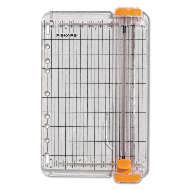 Fiskars - SureCut Paper Trimmer, 8 Sheets, 9" Cut Length, Plastic Base, 8.88 x 14.38