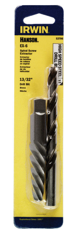 IRWIN - Irwin Hanson 19/64 in. X 13/32 in. D High Speed Steel Drill Bit Extractor Set 7 in. 1 pc