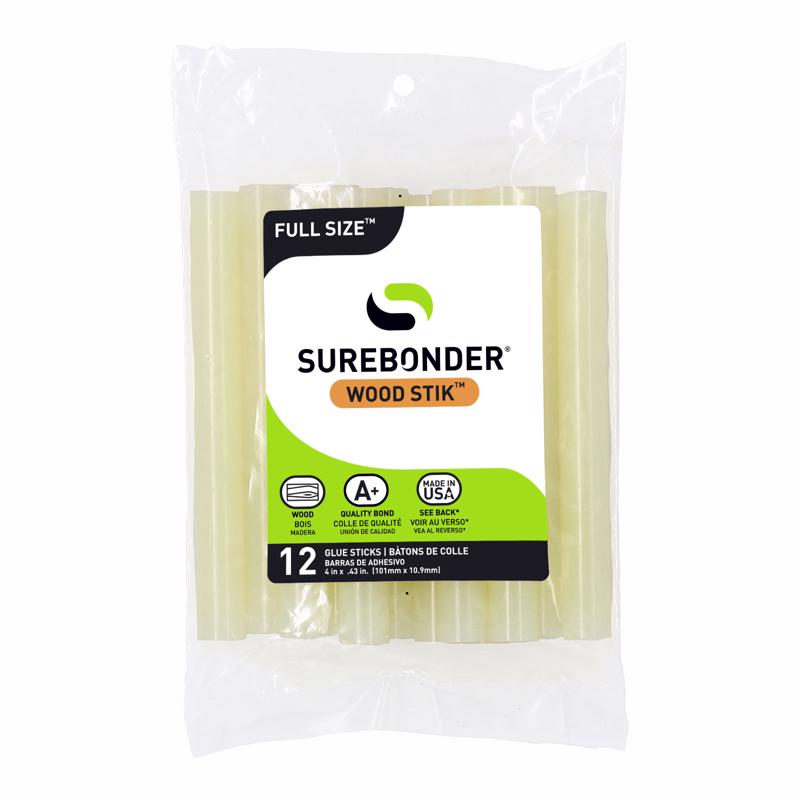 SUREBONDER - Surebonder Wood Stik 0.44 in. D X 4 in. L Glue Sticks White 12 pk