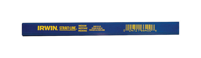 IRWIN - Irwin STRAIT-LINE 7 in. L Medium Lead Carpenter Pencil Black 1 pc - Case of 12