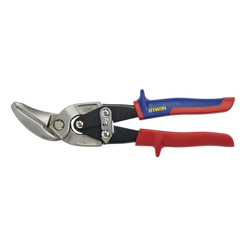 IRWIN - Irwin 9-1/2 in. Drop Forged Steel Left/Straight/Angles or Curves Offset Snips 18 Ga. 1 pk