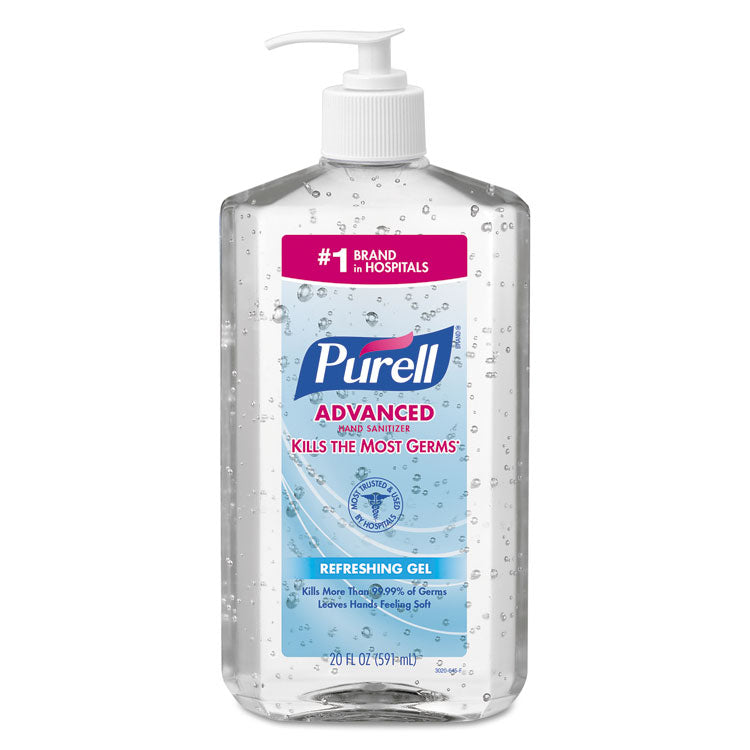 PURELL - Advanced Refreshing Gel Hand Sanitizer, 20 oz Pump Bottle, Clean Scent