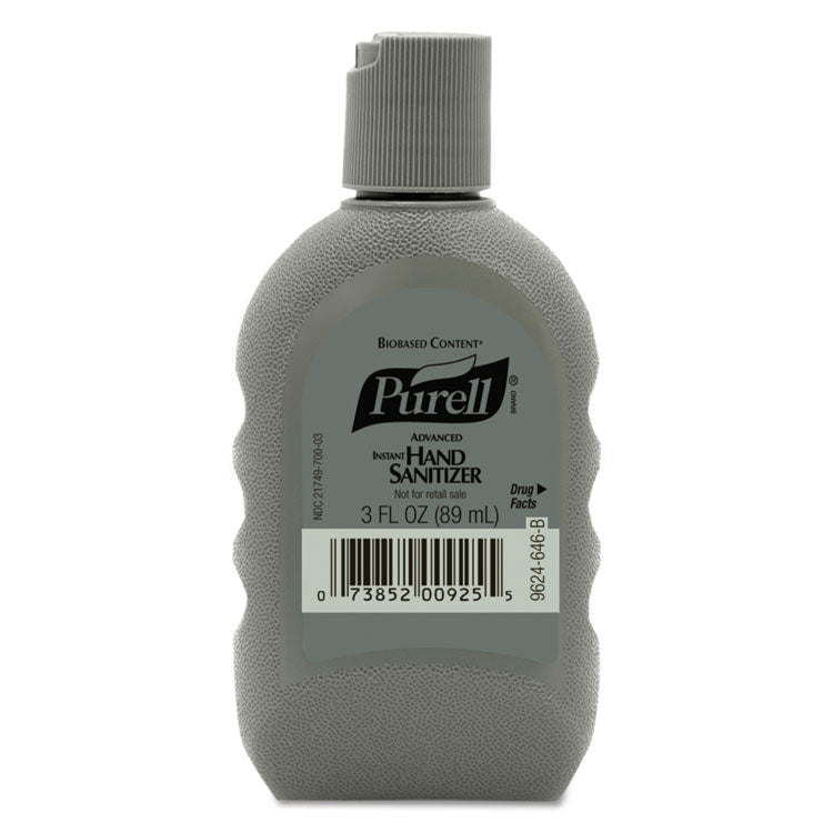 PURELL - Biobased FST Rugged Portable Bottle Advanced Gel Hand Sanitizer, 3 oz, Lemon Scent, 24/Carton