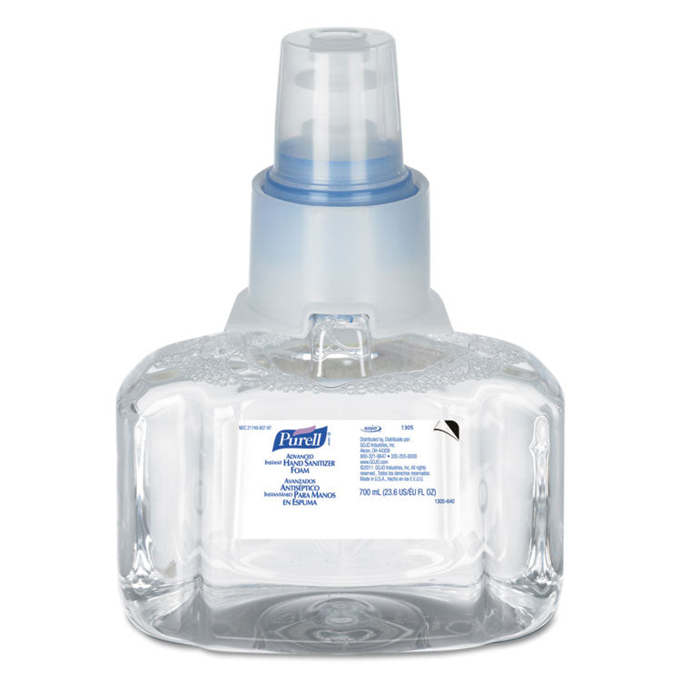 PURELL - Advanced Foam Hand Sanitizer, LTX-7, 700 mL Refill, Fragrance-Free, 3/Carton