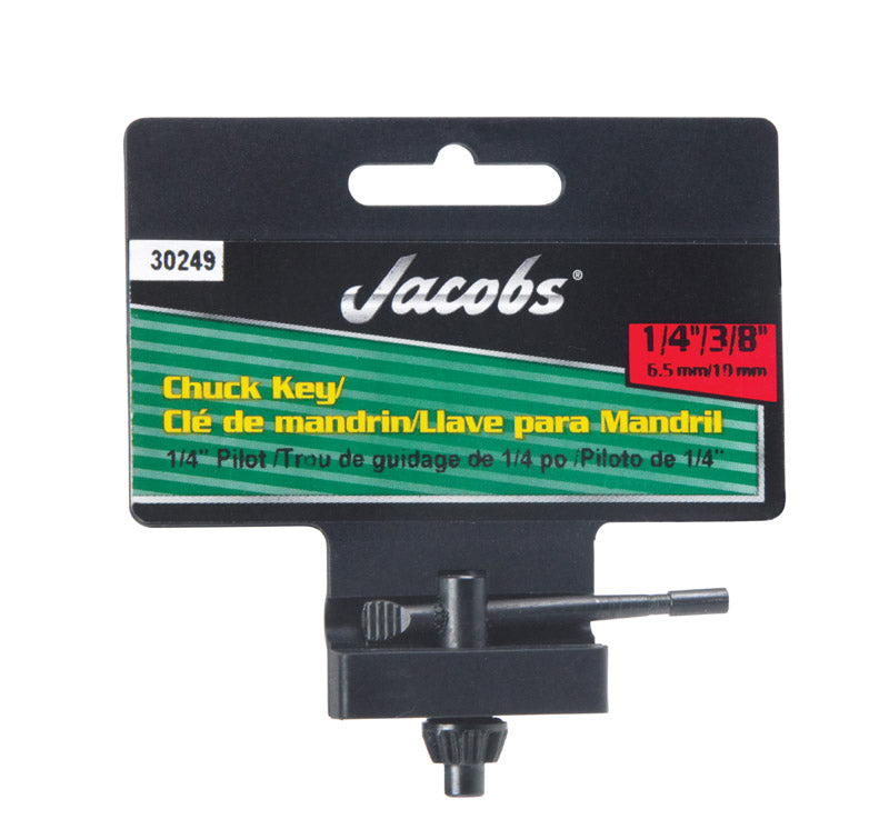 JACOBS - Jacobs 1/4 to 3/8 in. X 1/4 in. KG1 Chuck Key T-Handle Steel 1 pc