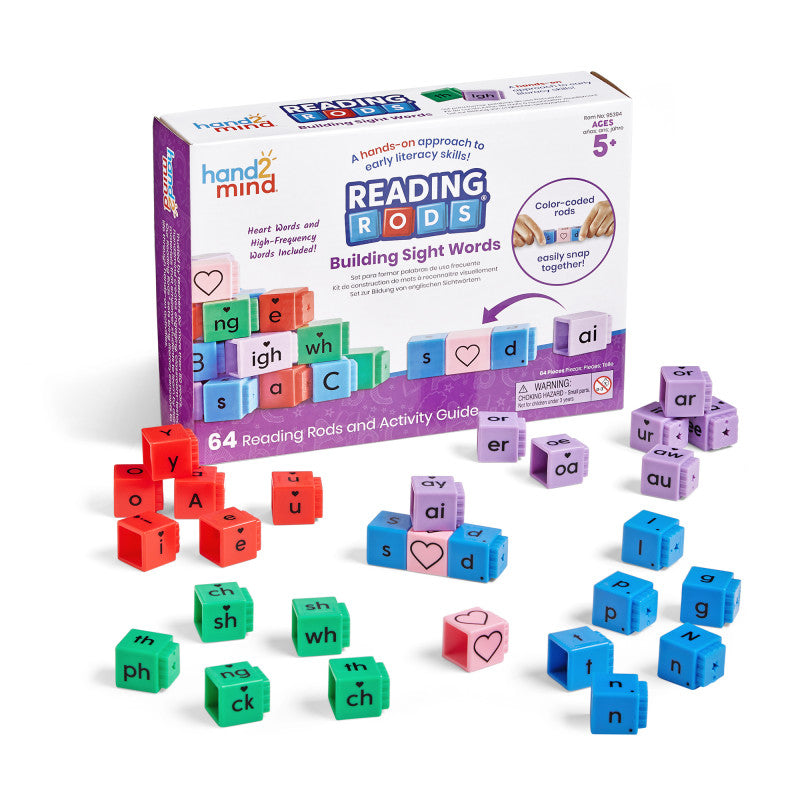 HAND2MIND - Reading Rods Beginning Words Set