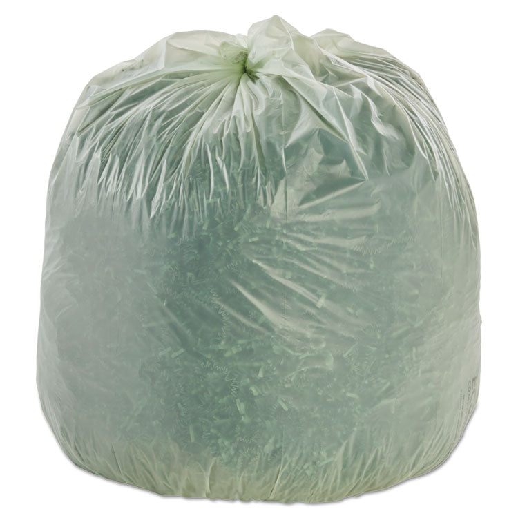 Stout by Envision - EcoSafe-6400 Bags, 30 gal, 1.1 mil, 30" x 39", Green, 48/Box