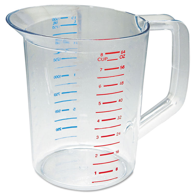 Rubbermaid Commercial - Bouncer Measuring Cup, 2 qt, Clear