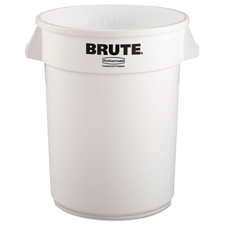 Rubbermaid Commercial - Vented Round Brute Container, 32 gal, Plastic, White