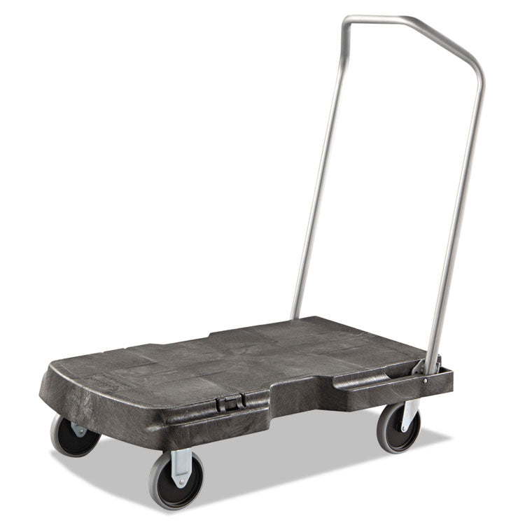 Rubbermaid Commercial - Triple Trolley Platform Truck with Angled-Loop Handle, 500 lb Capacity, 20.5 x 32.5 x 35, Black