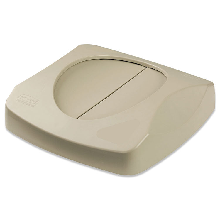 Rubbermaid Commercial - Swing Top Lid for Untouchable Recycling Center, 16" Square, Beige