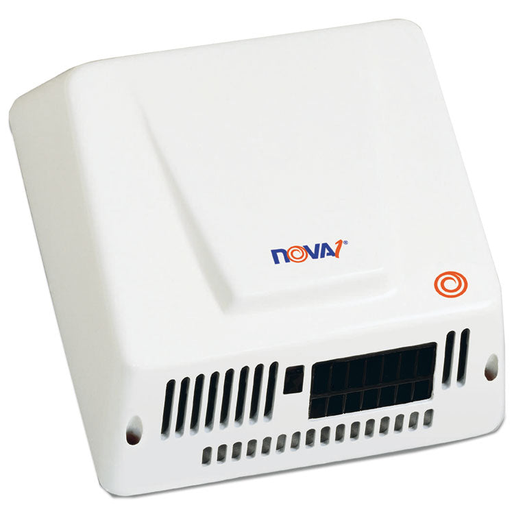 WORLD DRYER - NOVA Hand Dryer, 110-240 V, 9 x 9.75 x 4, Aluminum, White