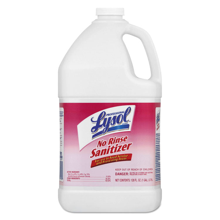 Professional LYSOL Brand - No Rinse Sanitizer Concentrate, 1 gal Bottle, 4/Carton