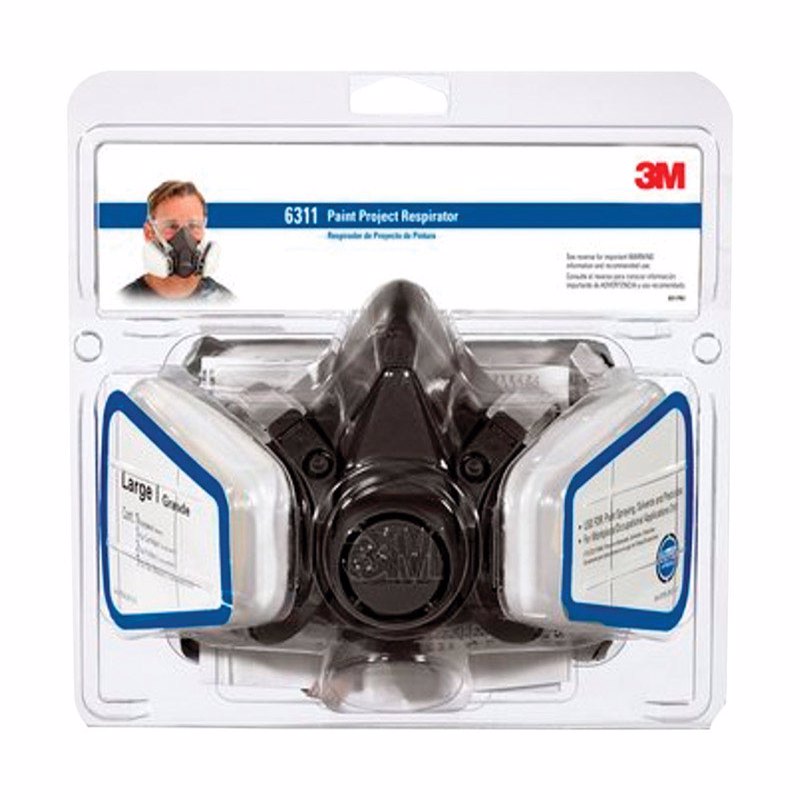 3M - 3M P95 Paint Project Half Face Respirator 6000-Series Valved Black L 1 pk