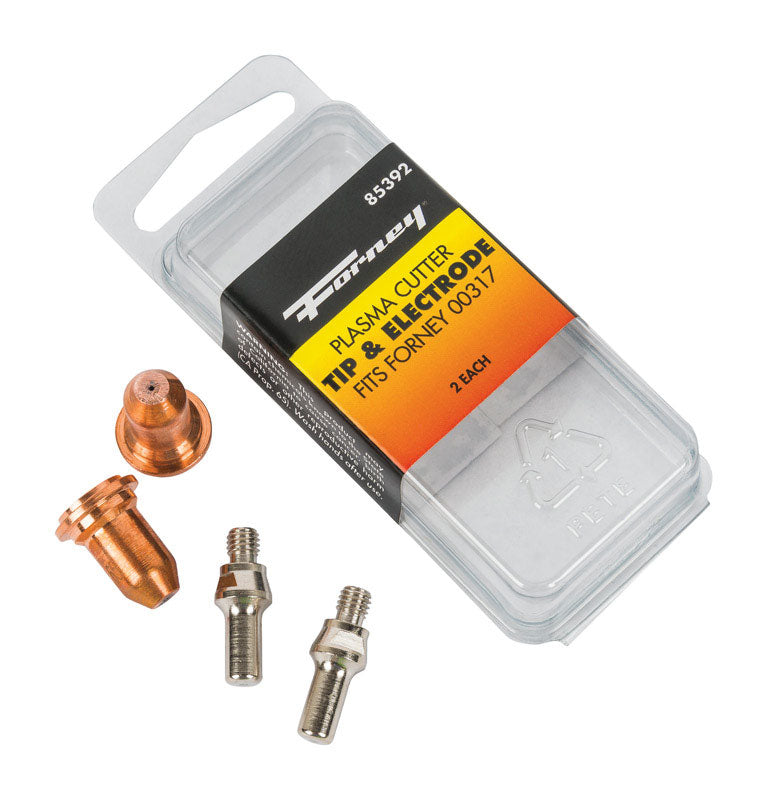 FORNEY - Forney 7.75 in. L X 2 in. W Plasma Cutter Tip and Electrode Set 4 pc