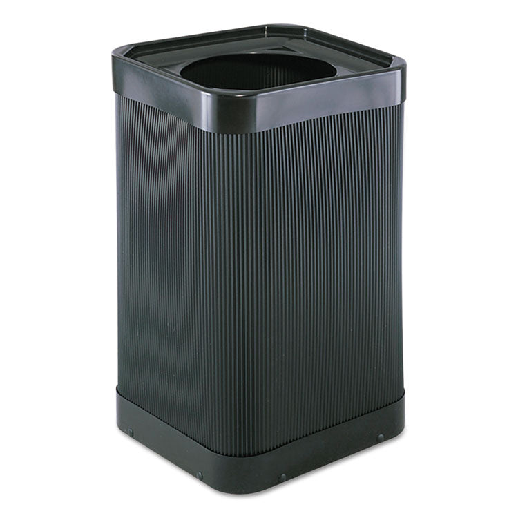 Safco - At-Your-Disposal Top-Open Receptacle, 38 gal, Polyethylene, Black