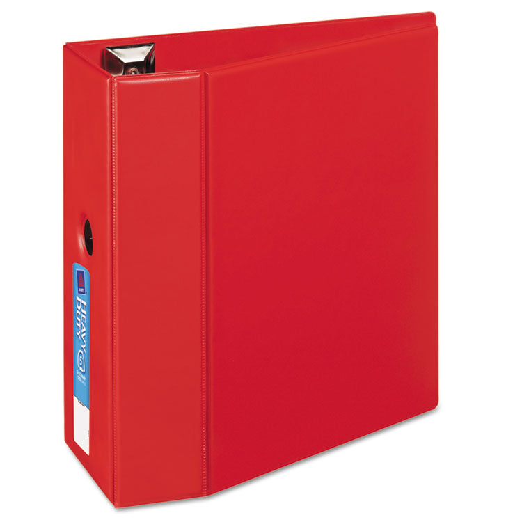 Avery - Heavy-Duty Non-View Binder with DuraHinge, Locking One Touch EZD Rings and Thumb Notch, 3 Rings, 5" Capacity, 11 x 8.5, Red