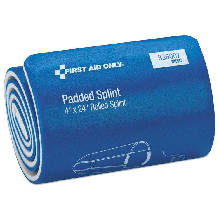 First Aid Only - Padded Splint, 4 x 24, Blue/White