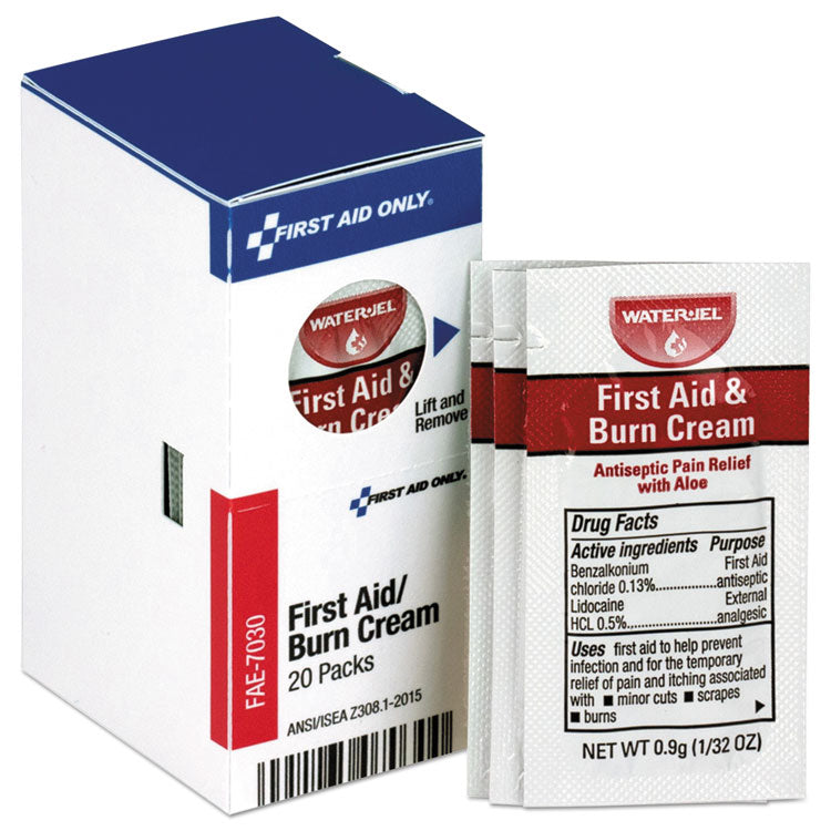 First Aid Only - Refill for SmartCompliance General Business Cabinet, Burn Cream, 0.9g Packets, 20/Box