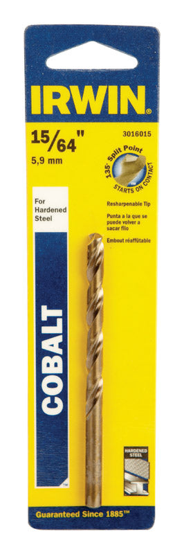 IRWIN - Irwin 15/64 in. X 3-7/8 in. L Cobalt Alloy Steel Drill Bit Straight Shank 1 pc - Case of 3