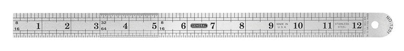 GENERAL - General 12 in. L X 1-3/4 in. W Stainless Steel Precision Rule Metric