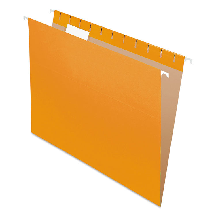 Pendaflex - Colored Hanging Folders, Letter Size, 1/5-Cut Tabs, Orange, 25/Box