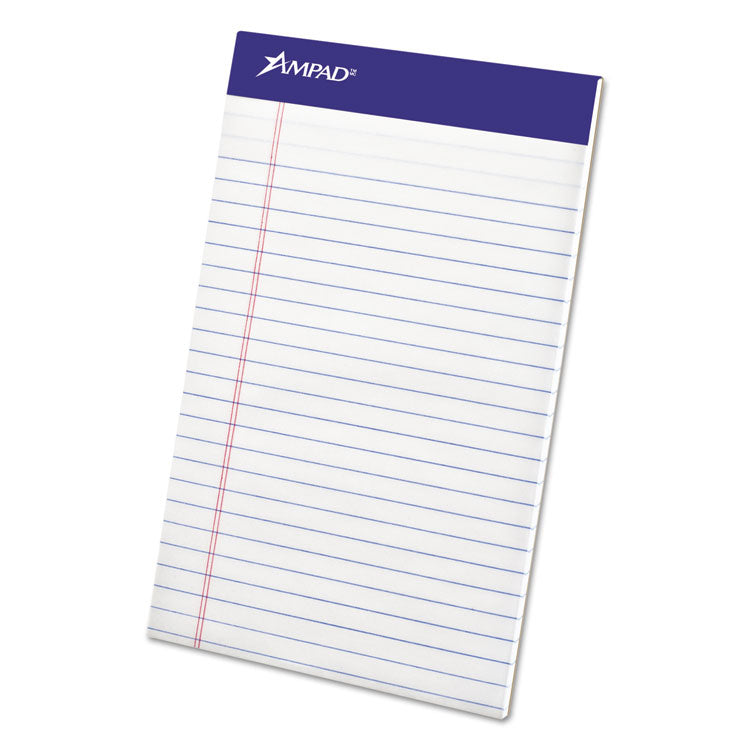 Ampad - Perforated Writing Pads, Narrow Rule, 50 White 5 x 8 Sheets, Dozen
