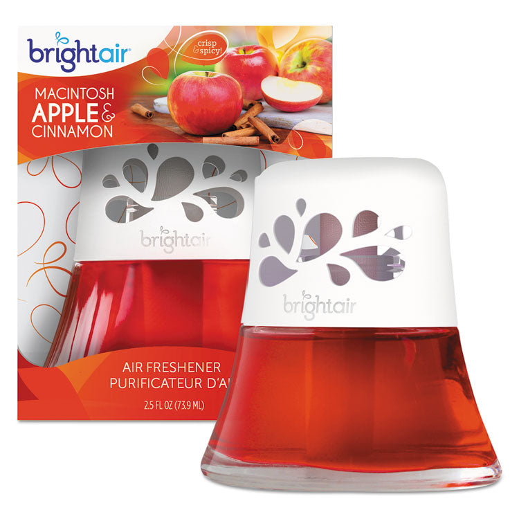 BRIGHT Air - Scented Oil Air Freshener, Macintosh Apple and Cinnamon, Red, 2.5 oz, 6/Carton
