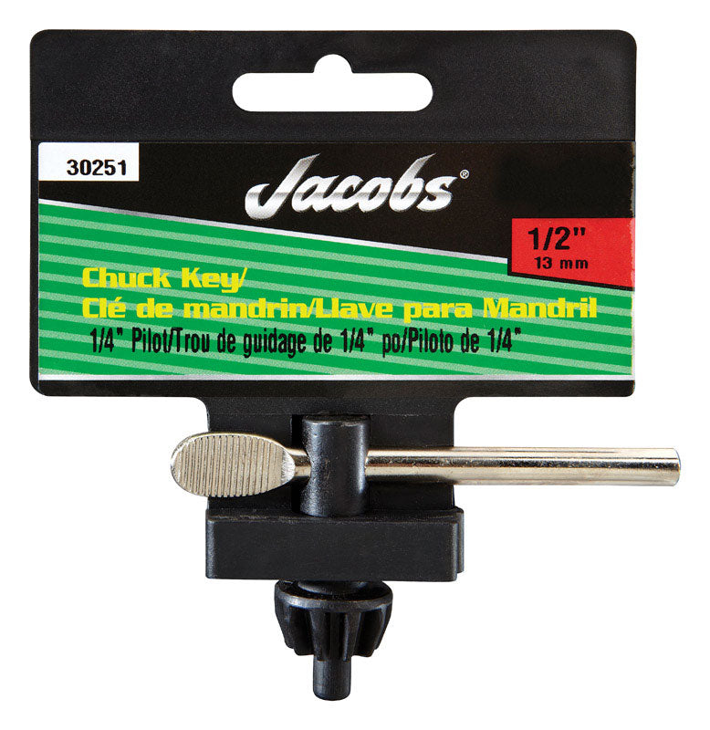 JACOBS - Jacobs 1/2 in. X 1/4 in. K32 Chuck Key T-Handle Steel 1 pc