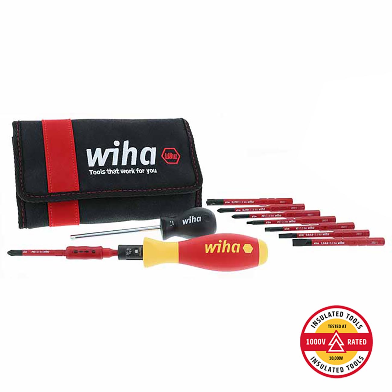 Wiha Insulated TorqueVarioS 10 to 50 In/lbs and SlimLine Blade Set (11 Piece Set)