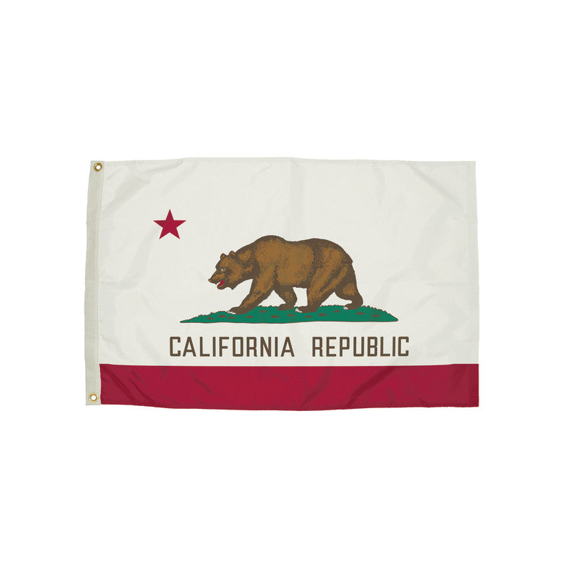 FLAGZONE - Durawavez Nylon Outdoor Flag with Heading & Grommets, California, 3ft x 5ft
