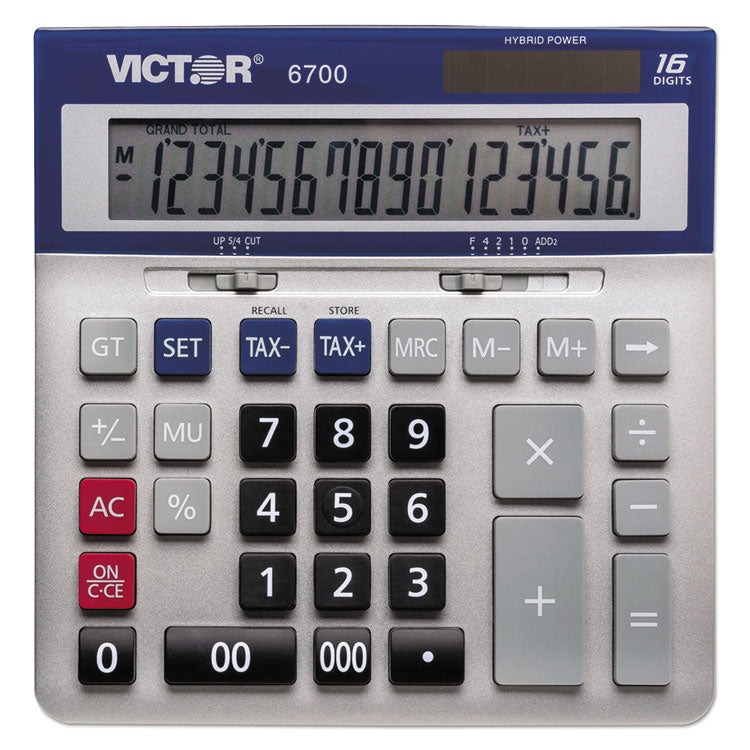 Victor - 6700 Large Desktop Calculator, 16-Digit LCD