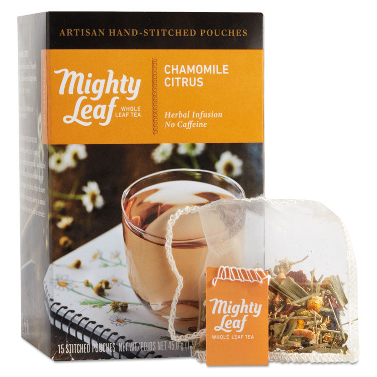 Mighty Leaf Tea - Whole Leaf Tea Pouches, Chamomile Citrus, 15/Box