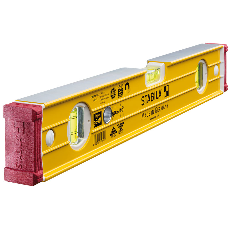 STABILA - STABILA 16 in. Aluminum Magnetic Type 96 M Level 3 vial