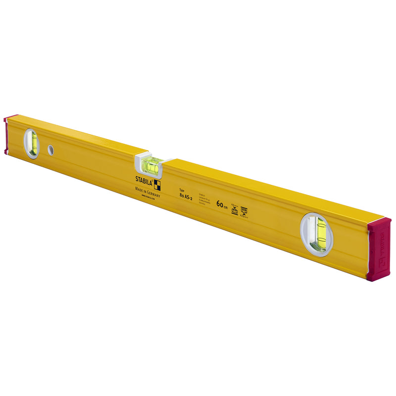 STABILA - STABILA 24 in. Aluminum Type 80 AS-2 Box Beam Level 3 vial