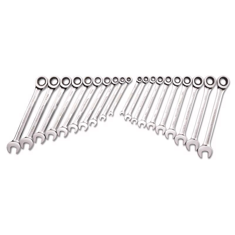 GEARWRENCH - GearWrench 12 Point Metric and SAE Ratcheting Combination Wrench Set 20 pc