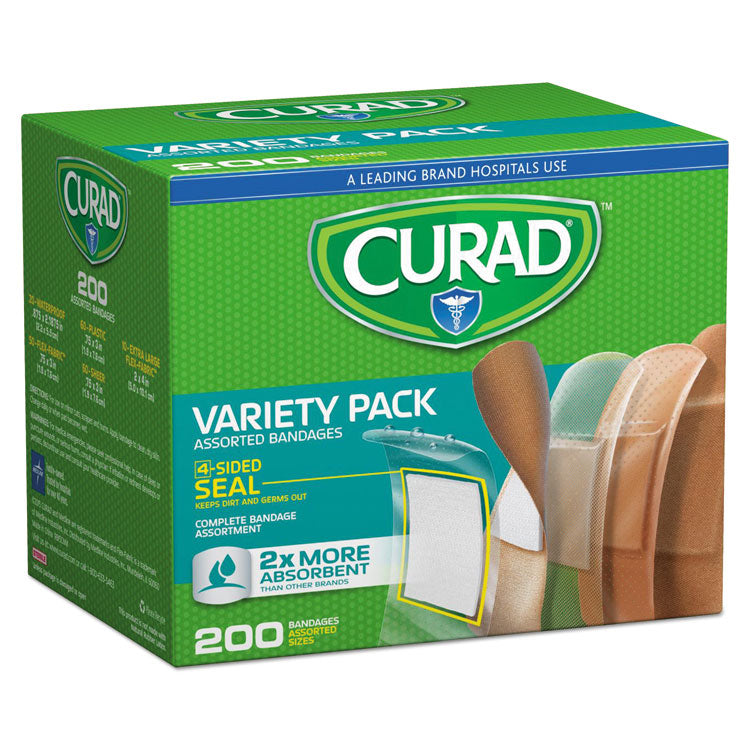 Curad - Variety Pack Assorted Bandages, 200/Box