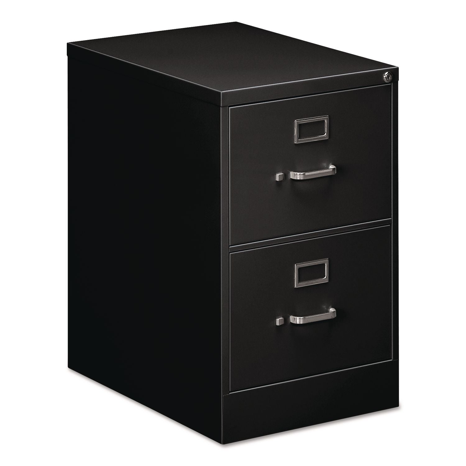 Two-Drawer Economy Vertical File, 2 Legal-Size File Drawers, Black, 18" x 25" x 28.38"