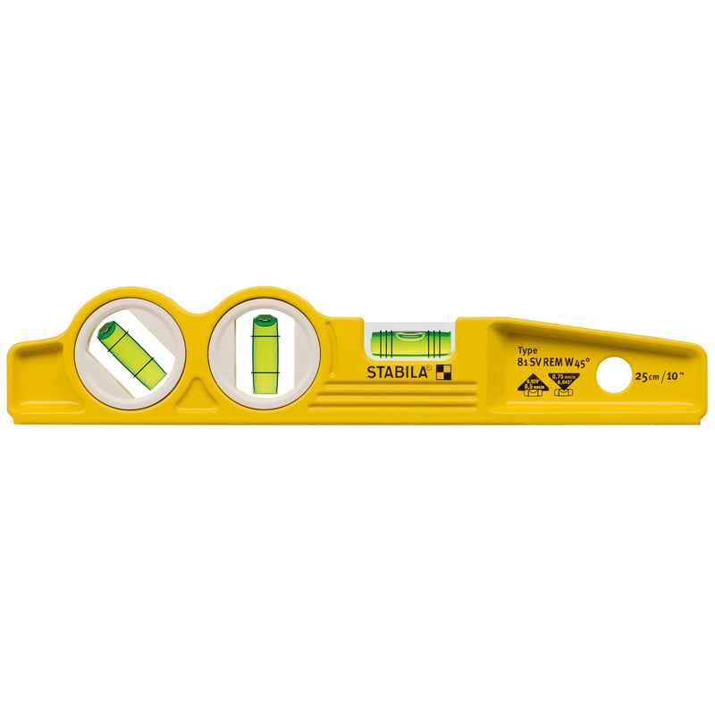 STABILA - STABILA 10 in. Aluminum Magnetic Type 81 SMW45 Torpedo Level 3 vial