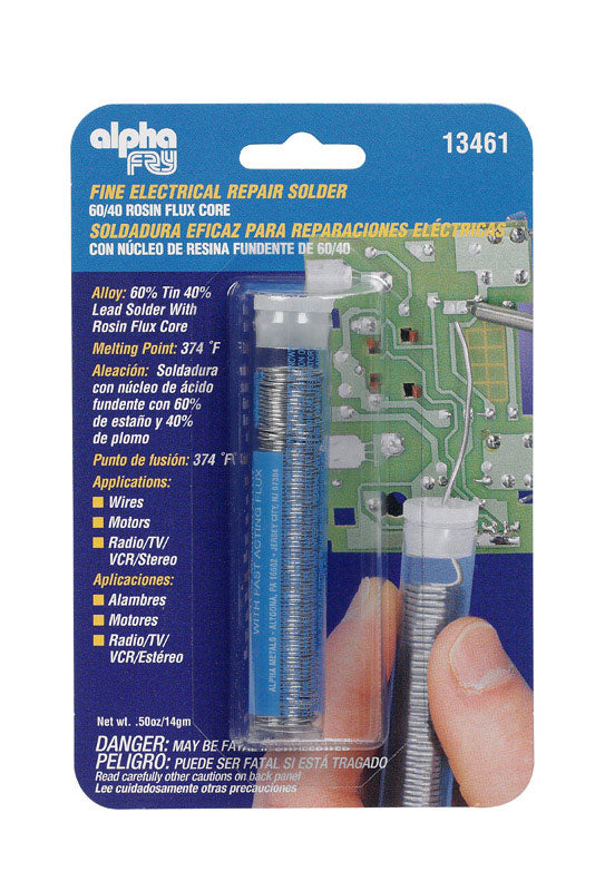 ALPHA FRY - Alpha Fry 0.5 oz Repair Solder 0.03 in. D Tin/Lead 60/40 1 pc