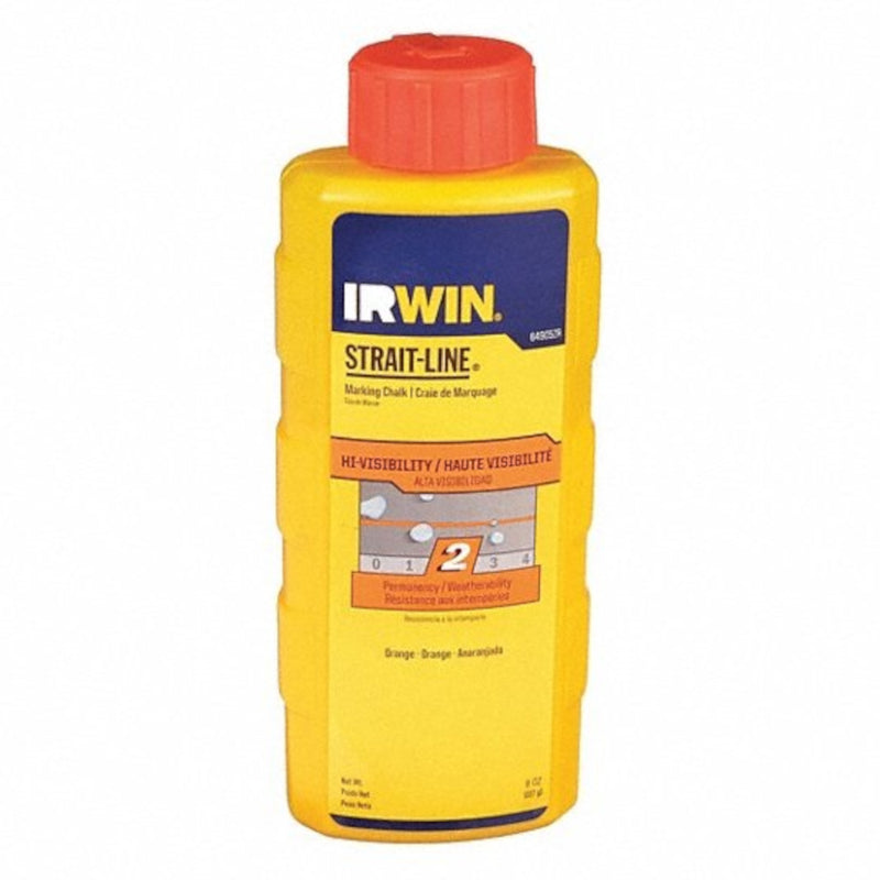 IRWIN - Irwin Strait-Line 8 oz Permanent Marking Chalk Fluorescent Orange 1 pk