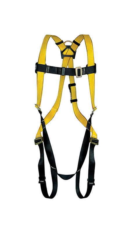 SAFETY WORKS - Safety Works Unisex Polyester Adjustable Safety Harness 400 lb. cap. Yellow 1 pc