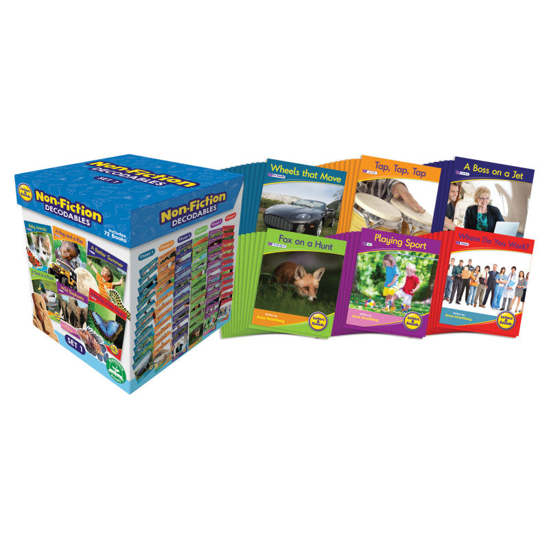 BEANSTALK BOOKS - Letters & Sounds Non-Fiction Decodables Boxed Set, Set 1