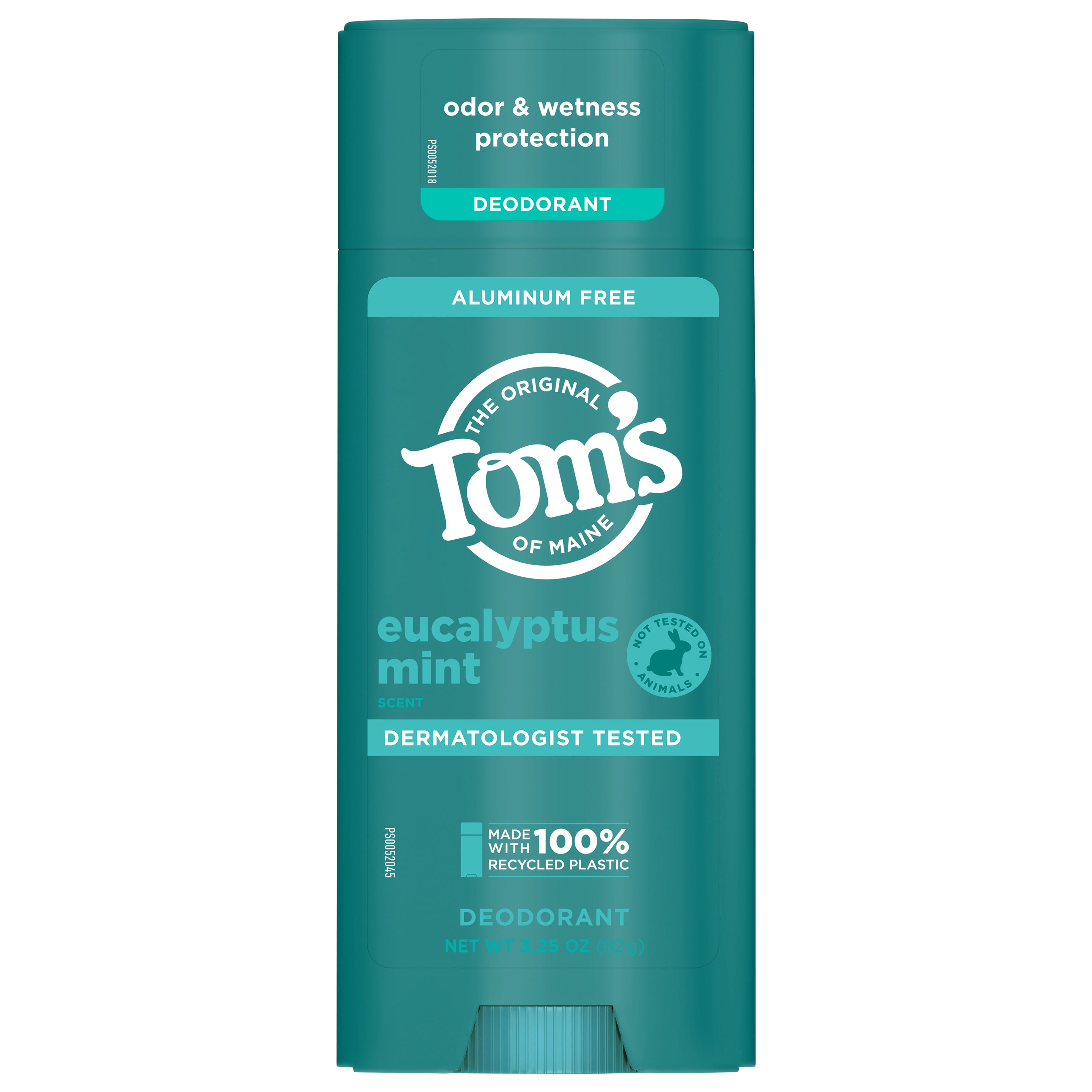 Tom’s of Maine Eucalyptus Mint Natural Deodorant for Men and Women, Aluminum Free, 3.25 Oz. - Case of 1