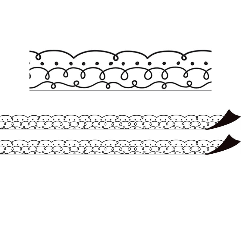 TEACHER CREATED RESOURCES - Squiggles and Dots Magnetic Border, 24 Feet Per Pack, 2 Packs