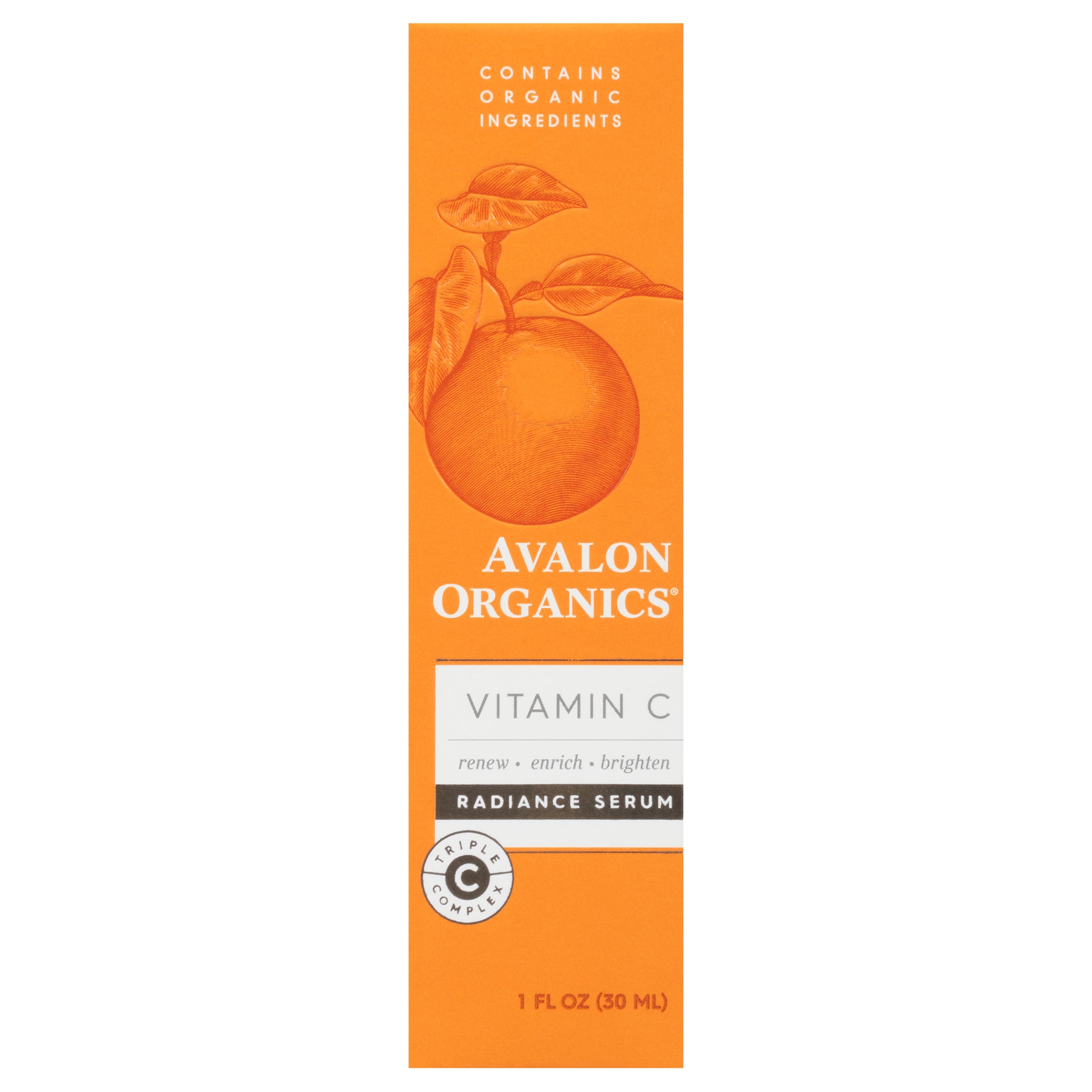Avalon Organics Vitamin C Radiance Serum 1 fl. oz. Box - Case of 1